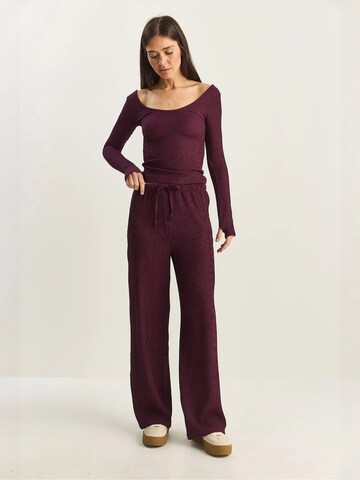 Loosefit Pantalon Bianco Lucci en rouge