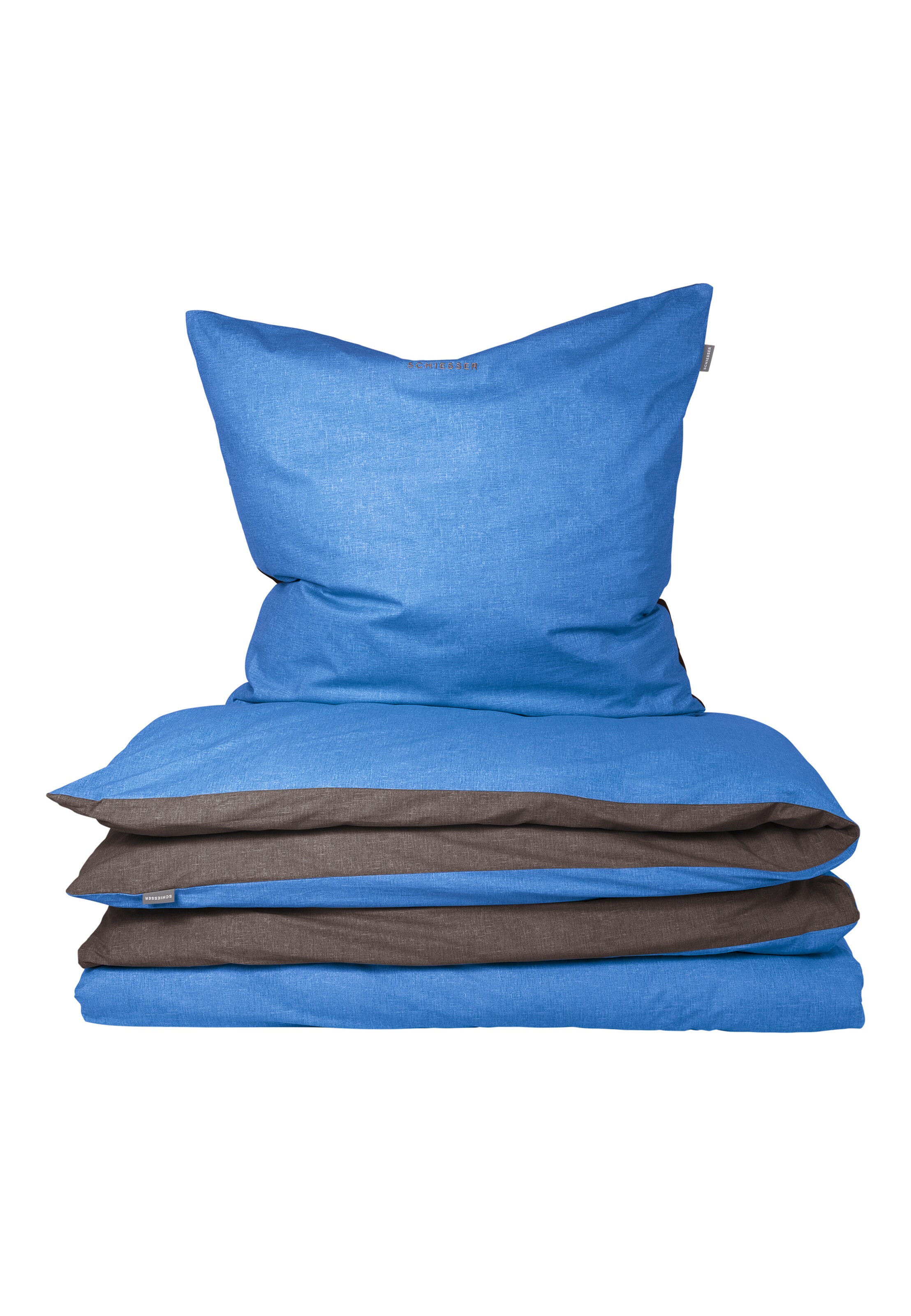 SCHIESSER Duvet cover 'Doubleface Renforcé' in Blue: front