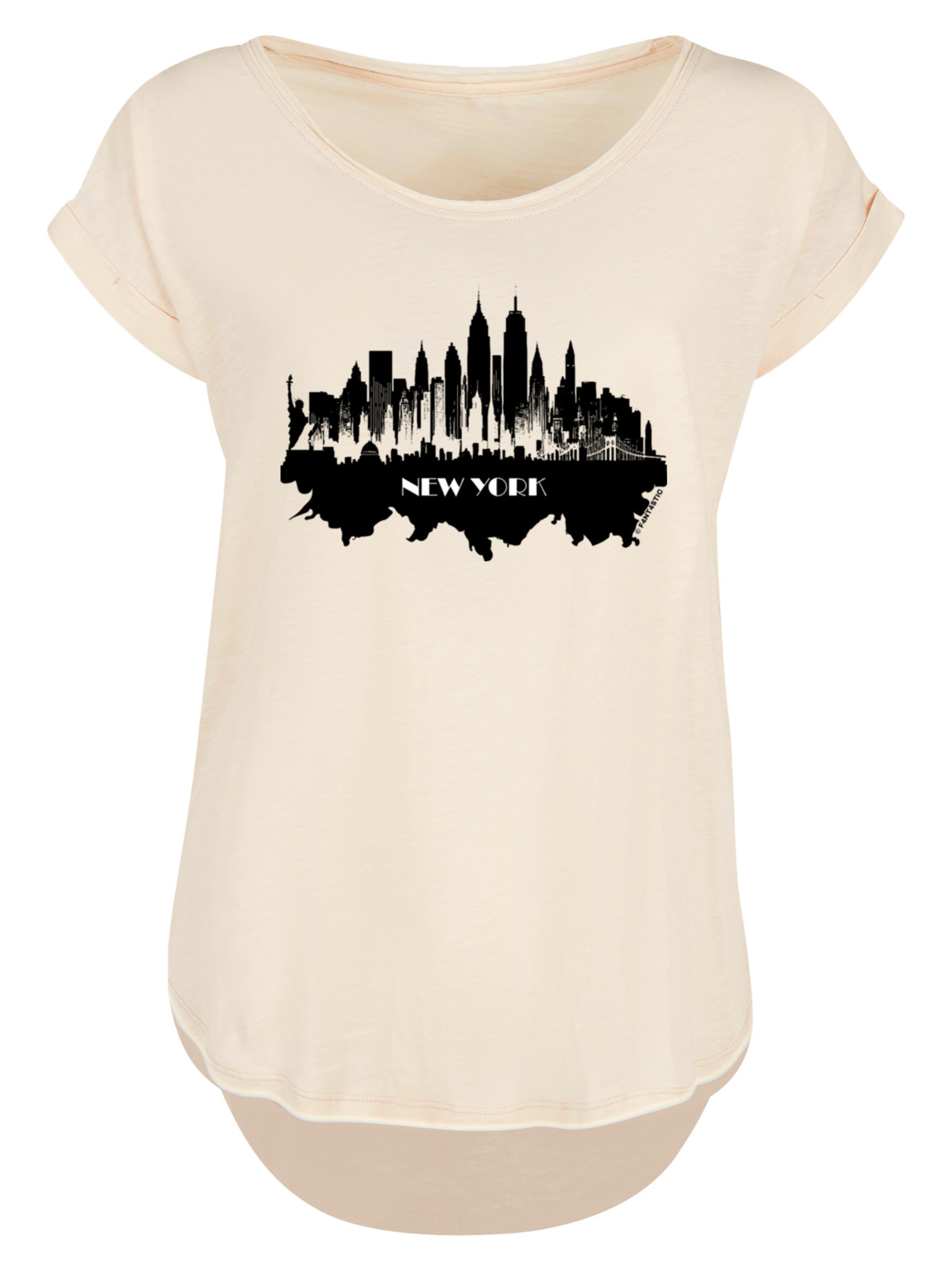 F4NT4STIC Shirt 'Cities Collection - New York skyline' in Beige: front