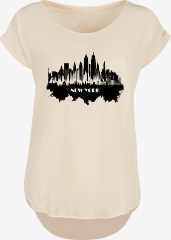 F4NT4STIC Shirt 'Cities Collection - New York skyline' in Beige: predná strana