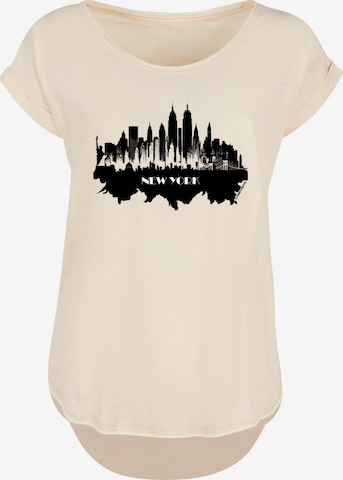 F4NT4STIC Shirt 'Cities Collection - New York skyline' in Beige: Vorderseite