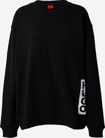 HUGO Red Sweatshirt 'Deroxane' i svart / offwhite, Produktvisning