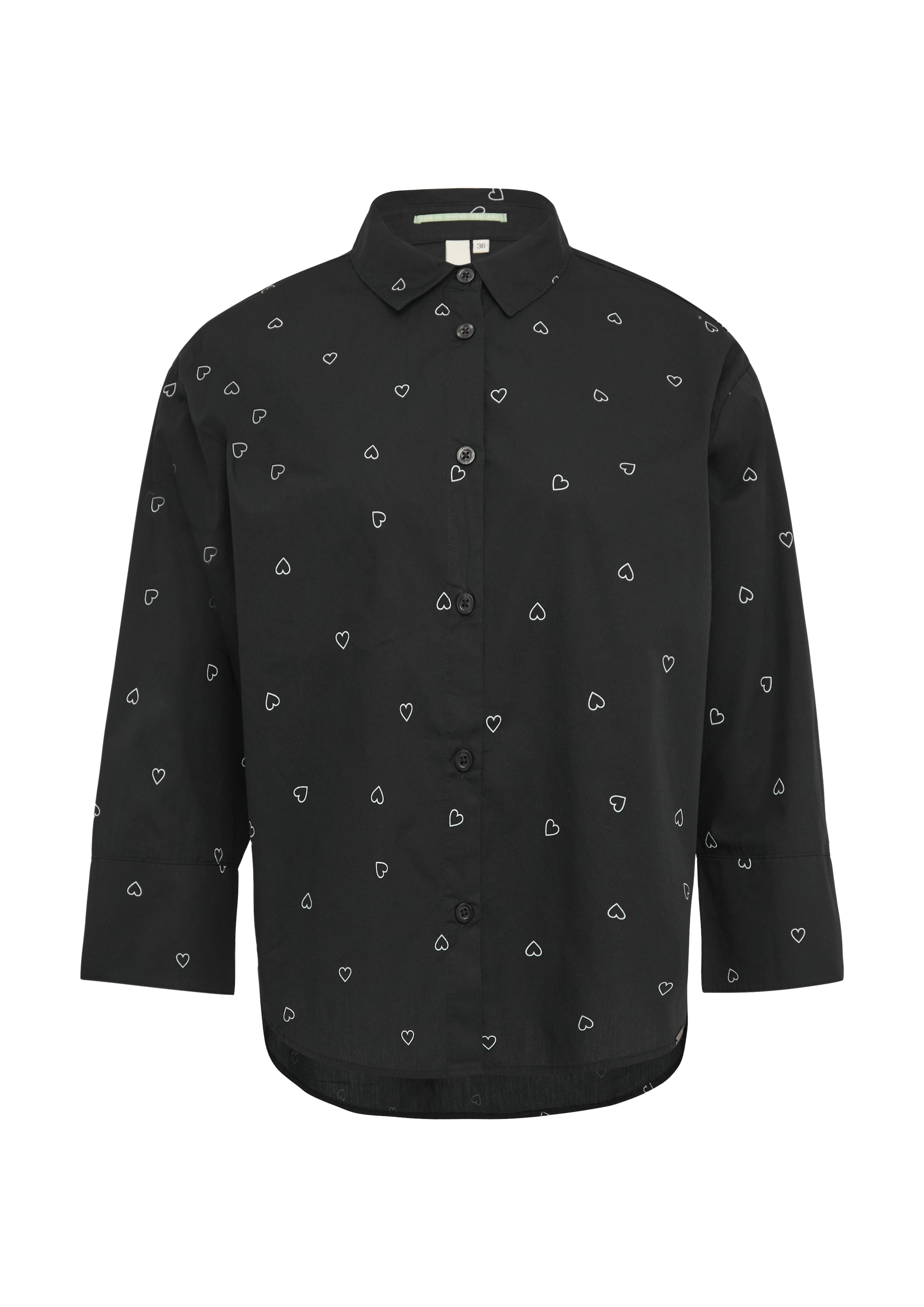 QS Blouse in Zwart: voorkant