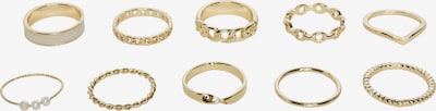 PIECES Ring-Set 'MELLO' in gold / perlweiß, Produktansicht