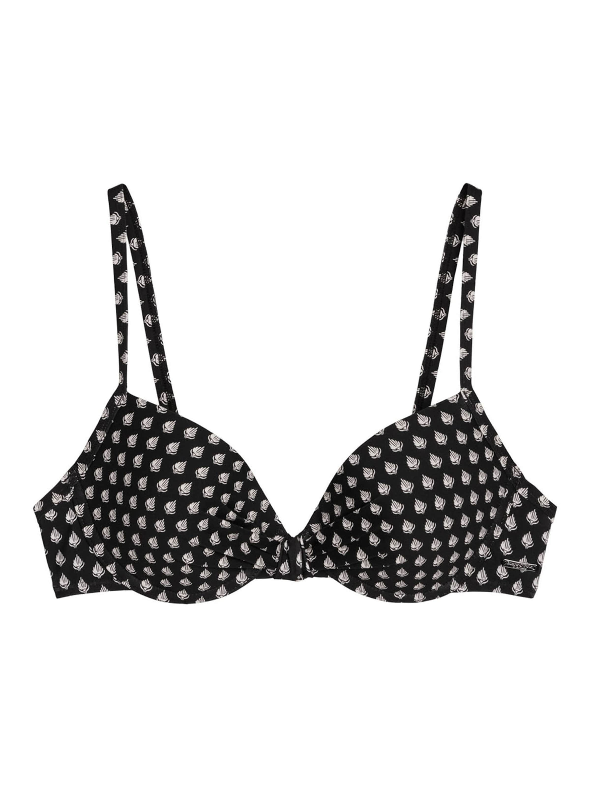 Marc O'Polo Triangel Bügel-Bikini-Top ' Palm Border Geo ' in Schwarz: Vorderseite