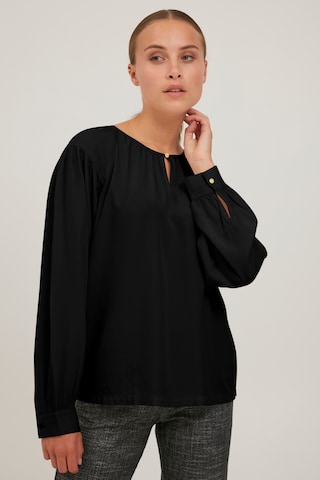 PULZ Jeans Blouse 'PZNICOLE' in Black: front