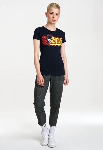 LOGOSHIRT Shirt 'Batgirl' in Blue