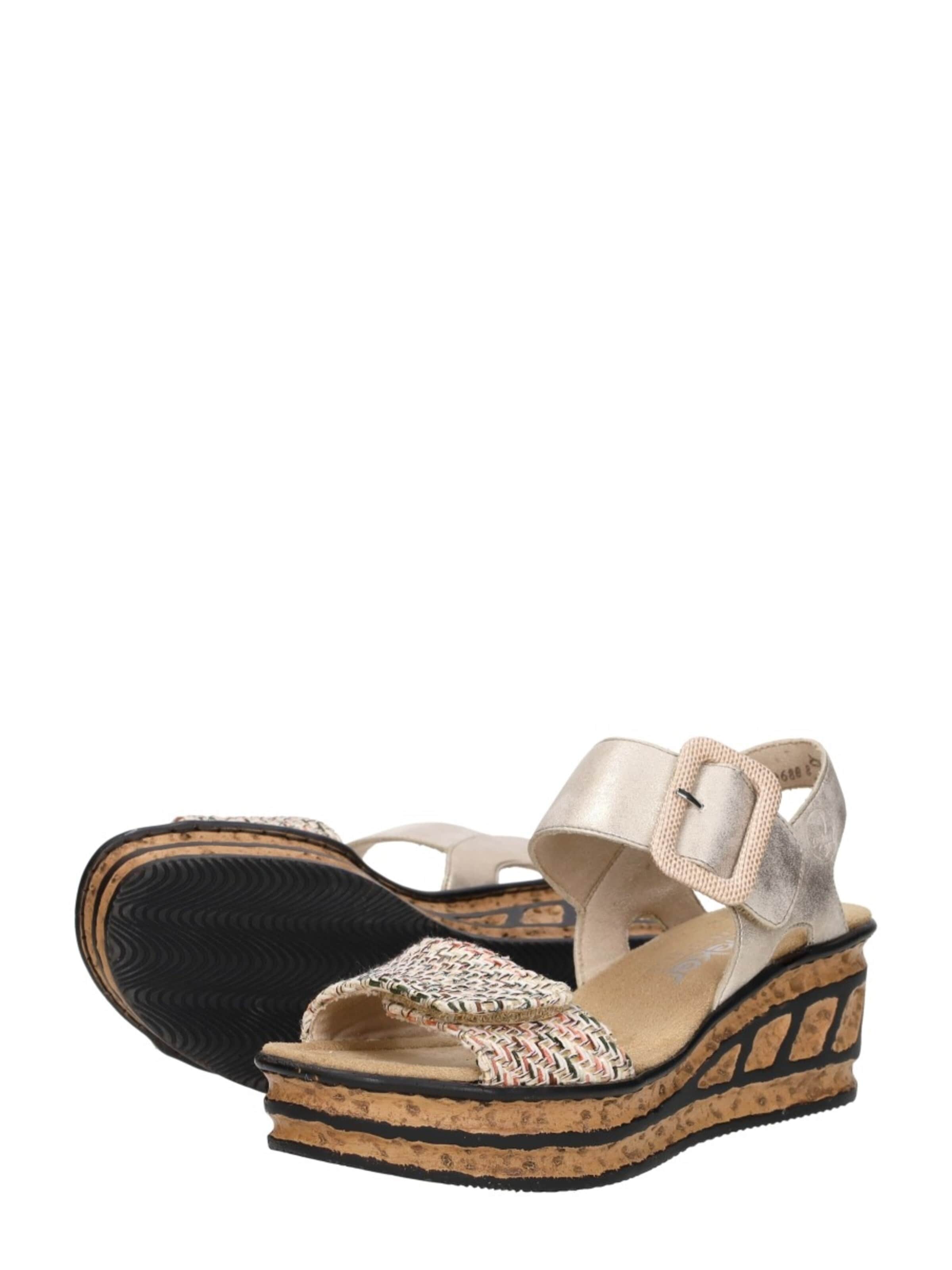 Rieker Sandaal 'Sandalen Plat' in Beige