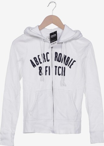 Abercrombie & Fitch Sweatshirt & Zip-Up Hoodie in XS in White: front