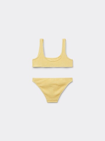 CALZEDONIA Bralette Bikini 'Crinkle Waves' in Yellow