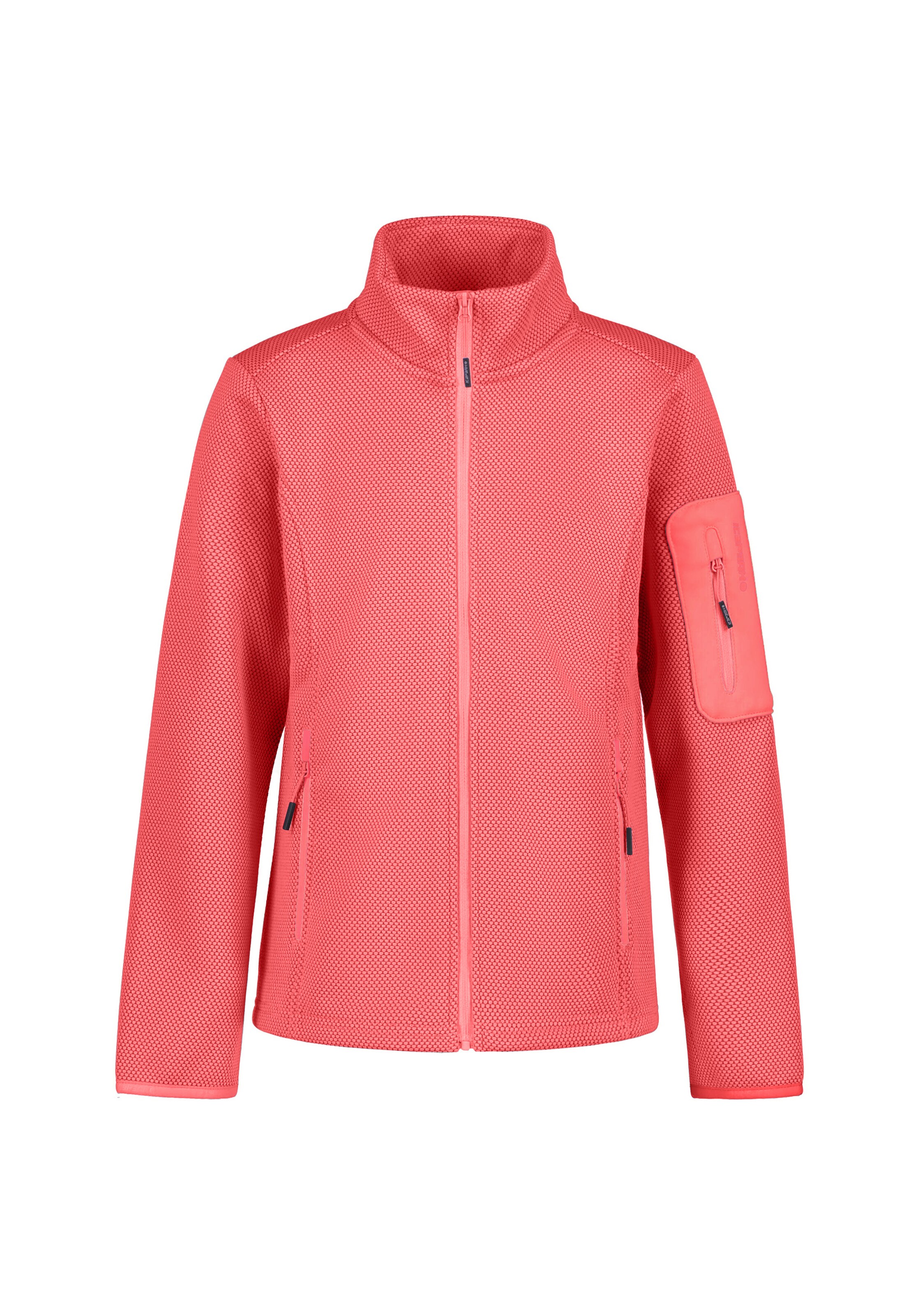 ICEPEAK Athletic Fleece Jacket in Pink: front