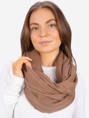Écharpe tube 'Carina Uni' Seasons of April en marron : devant