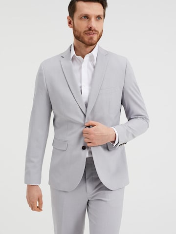 WE Fashion Slim fit Suit Jacket in Grey: front