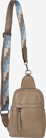 styleBREAKER Umhängetasche 'One Shoulder Rucksack Uni' in Grau: Vorderseite