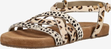 Sandales à lanières LAZAMANI en jaune : devant