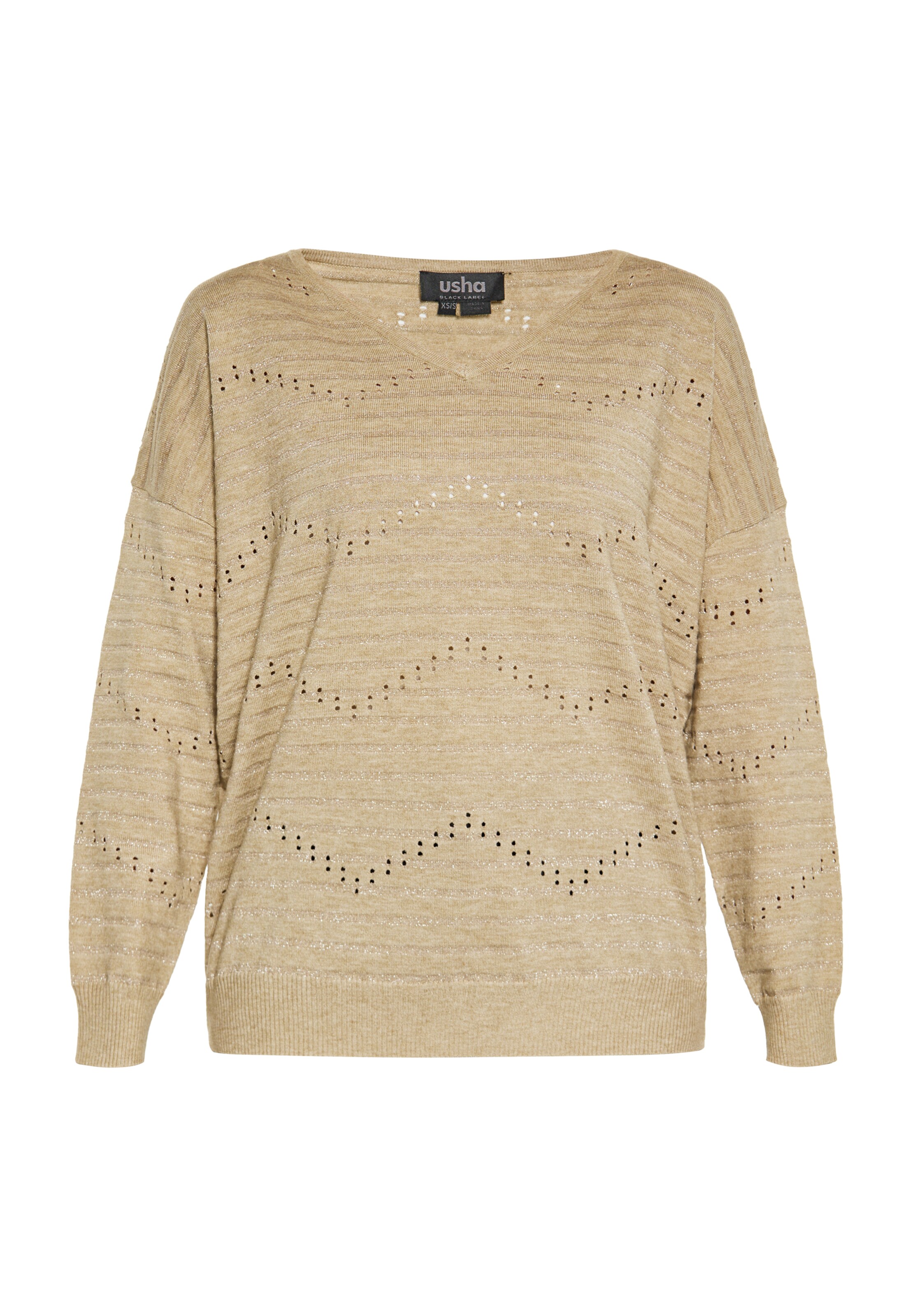 usha BLACK LABEL Пуловер в бежово: отпред