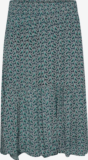 KAFFE CURVE Falda 'Marca' en petróleo / jade / negro / blanco, Vista del producto