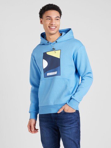 Sweat-shirt 'FAST' JACK & JONES en bleu : devant