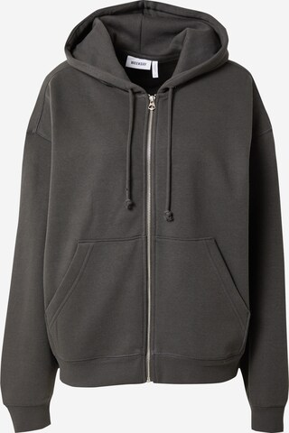 WEEKDAY Zip-Up Hoodie in Grey: front