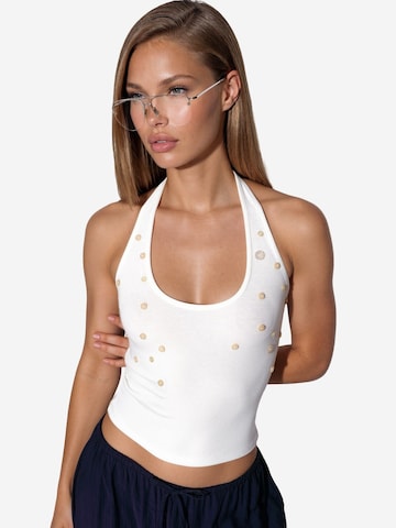 Top in maglia 'Blusen' di Busem in bianco: frontale