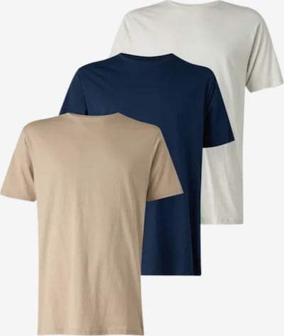 Denim Project Paita 'DPM' koossa XXL värissä beige / laivastonsininen / valkoinen, Tuotenäkymä