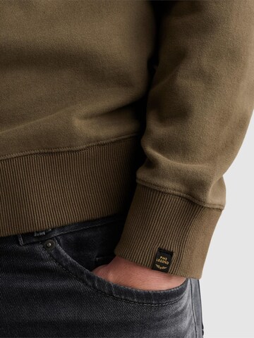 Felpa 'Sweatshirt in peached fleece with artwork' di PME Legend in verde