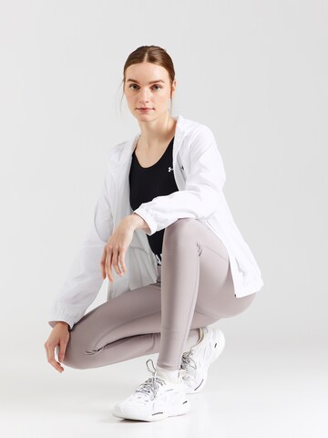 UNDER ARMOUR Skinny Sports trousers 'Authentics' in Grey