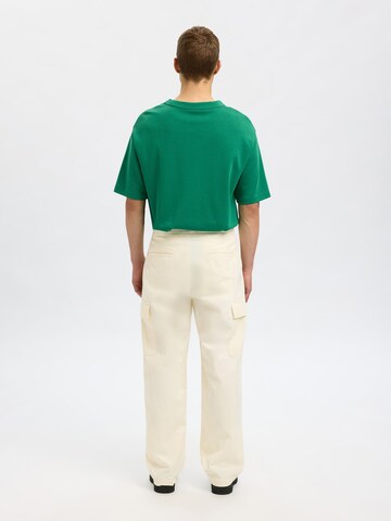 Loosefit Pantalon cargo SELECTED en beige