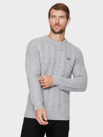 Threadbare Пуловер 'Ely' в сиво: отпред