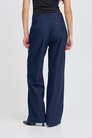 ICHI Wide leg Trousers 'IHKATE ' in Blue