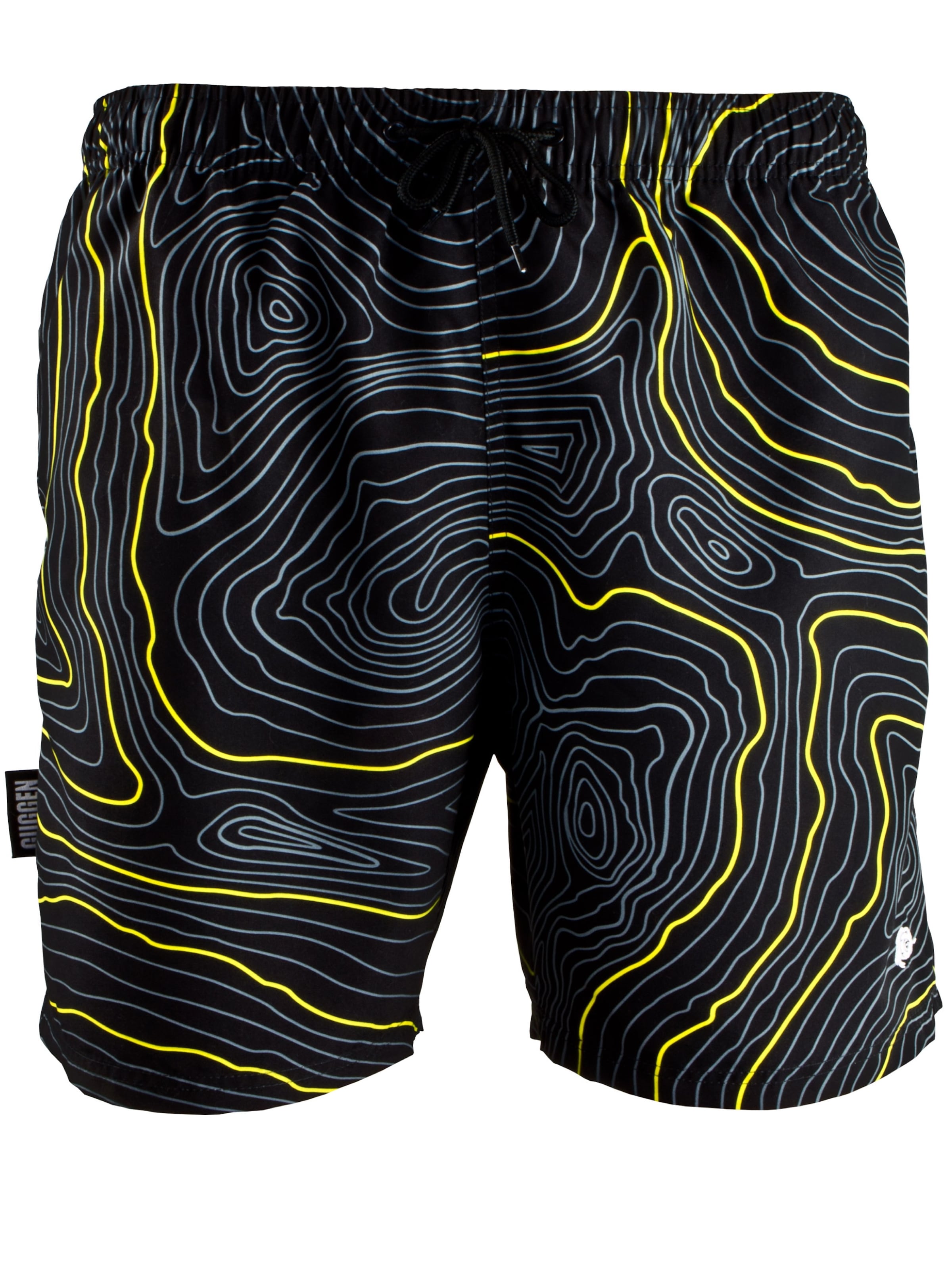Guggen Mountain Badeshorts 'Boardshorts 2335'‌‌‌‌‌ in Gelb: Vorderseite