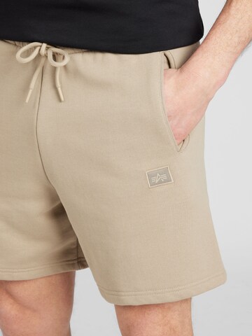 Regular Pantaloni 'Essentials' de la ALPHA INDUSTRIES pe bej
