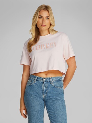 Maglietta di Calvin Klein Jeans in rosa: frontale