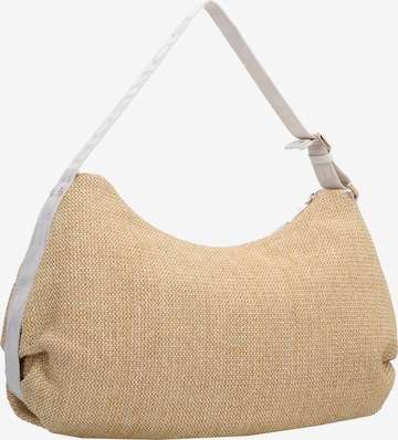 Sac bandoulière Borbonese en beige : devant