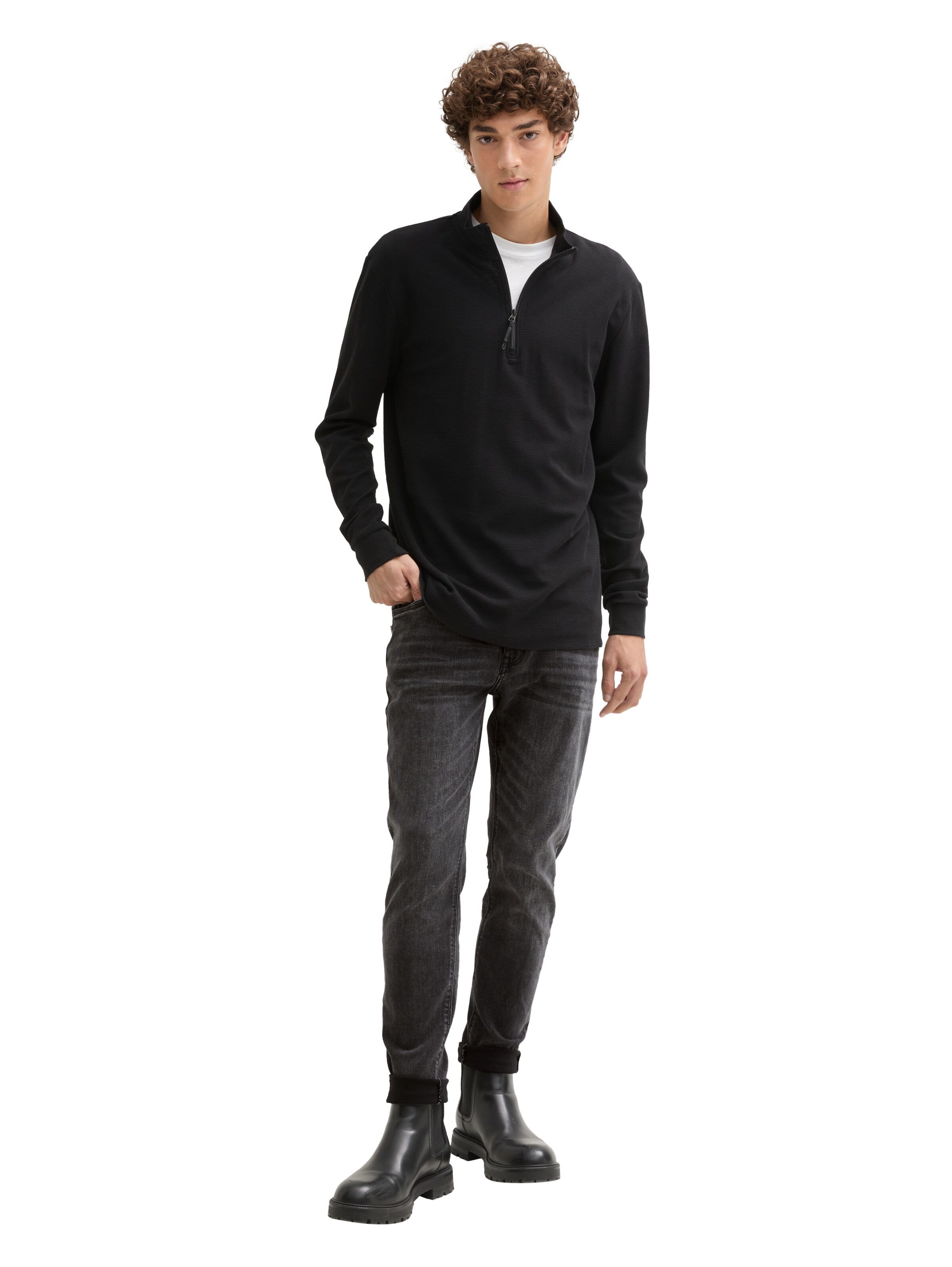 TOM TAILOR DENIM Regular Jeans 'Superflex' in Black