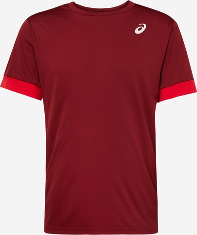 ASICS Sportshirt in rot / dunkelrot / weiß, Produktansicht