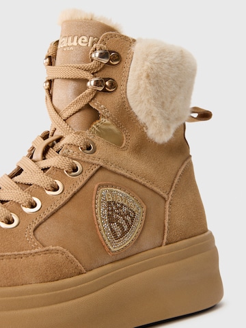 Blauer.USA Snørestøvletter 'EMERY01' i beige
