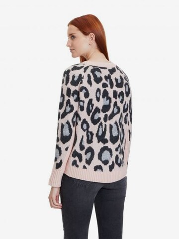 Betty Barclay Strickpullover mit Leoprint in Pink