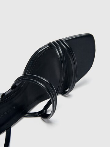 Pull&Bear Strap sandal in Black