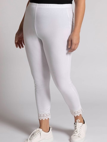 Ulla Popken Skinny Leggings '747979' in Wit: voorkant