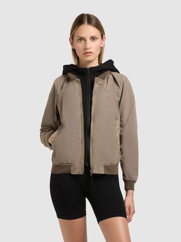 khujo Between-season jacket 'MEETS 2IN1' in Brown