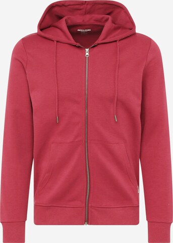 JACK & JONES Sweat jacket in Red: front