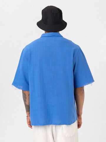 Dandalo Comfort fit Button Up Shirt 'Leon' in Blue