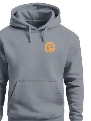 Neverless Sweatshirt 'Landschaft Badge' in Grey
