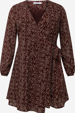 Robe 'Louisa' ABOUT YOU Curvy en marron : devant