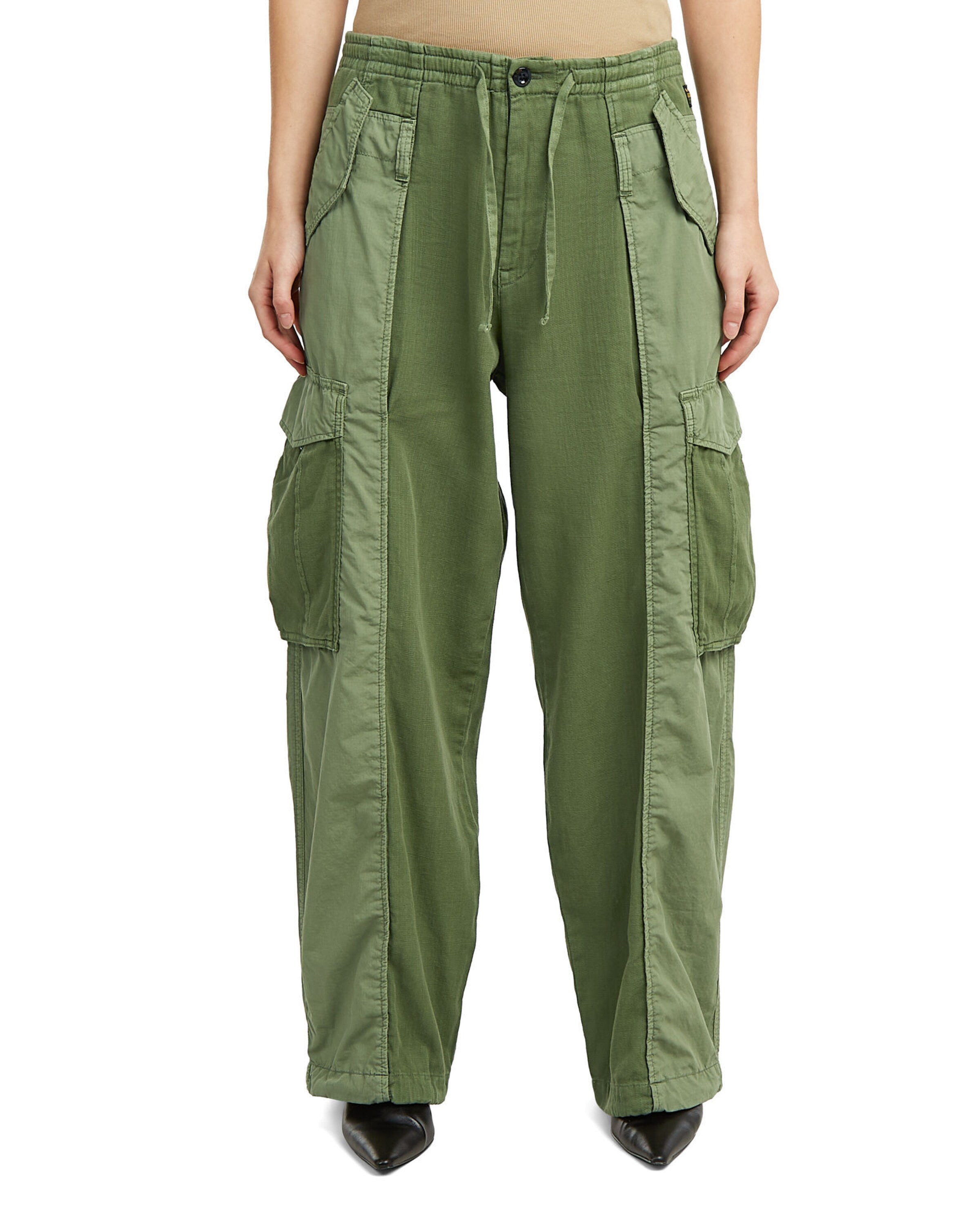 G-STAR Regular Cargobroek 'Fabric Mix Cargo Pants' in Groen: voorkant