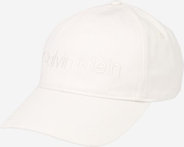 Casquette Calvin Klein en blanc : devant