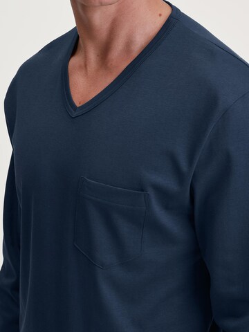 CALIDA Long Pajamas 'Relax Streamline' in Blue