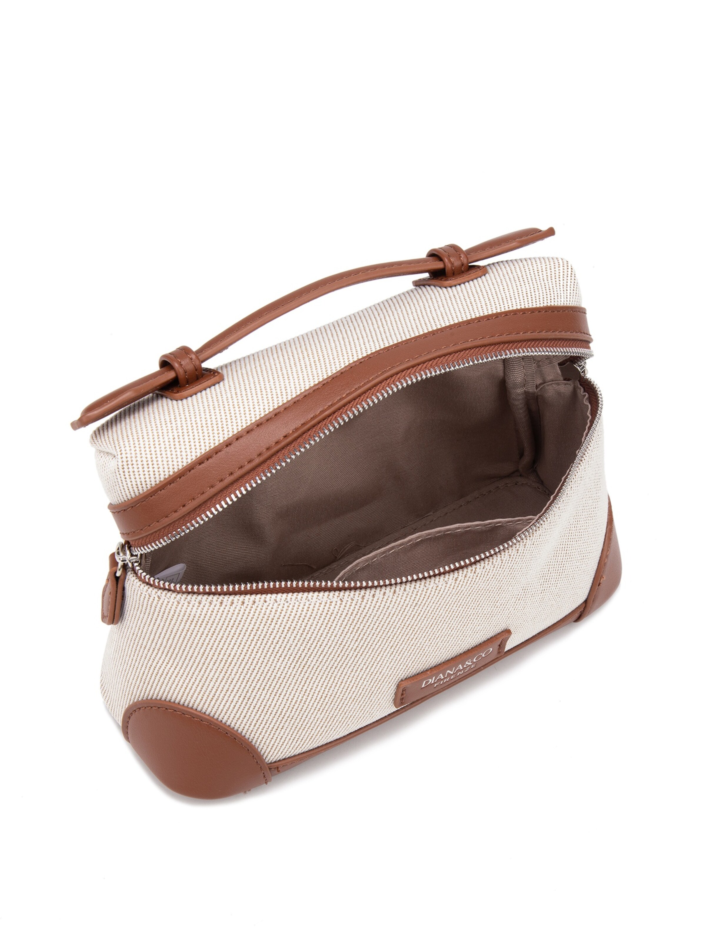 Borsa a tracolla 'Borsa a Mano Strutturata Diana & Co Firenze con Tracolla Regolabile e Dettagli Ecopelle' di Diana&Co. in marrone