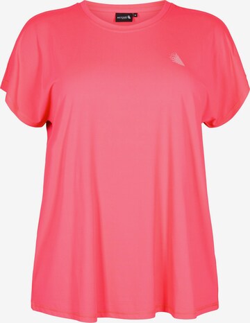 Active by Zizzi Shirt 'Abasic' in Pink: predná strana